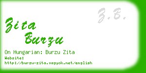 zita burzu business card